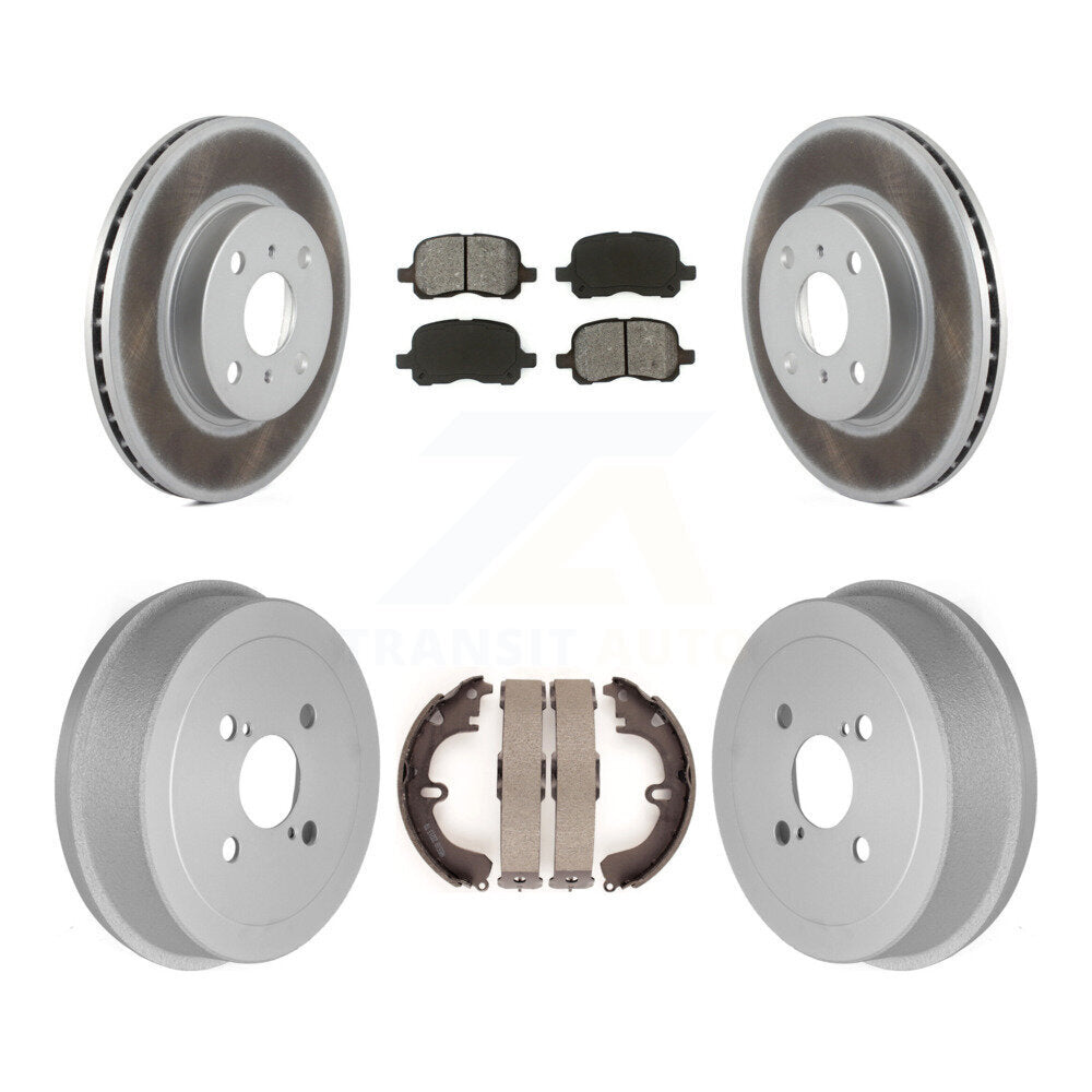 [Avant + Arrière] Kit de disque (revêtu) et plaquette (semi-métallique) de frein pour Toyota Corolla KGS-102194