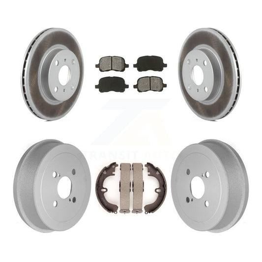 [Avant + Arrière] Kit de disque (revêtu) et plaquette (semi-métallique) de frein pour Toyota Corolla KGS-102194
