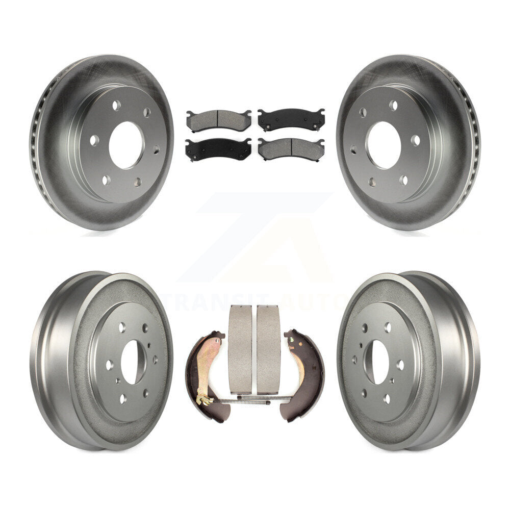 [Avant + Arrière] Kit de disque (revêtu) et plaquette (semi-métallique) de frein pour Chevrolet Silverado 1500 GMC Sierra Classic KGS-102195