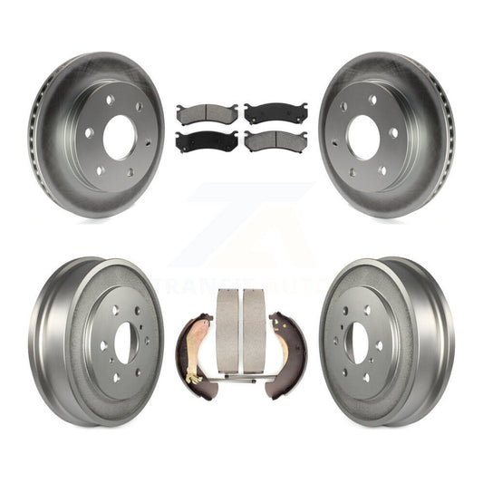 [Avant + Arrière] Kit de disque (revêtu) et plaquette (semi-métallique) de frein pour Chevrolet Silverado 1500 GMC Sierra Classic KGS-102195