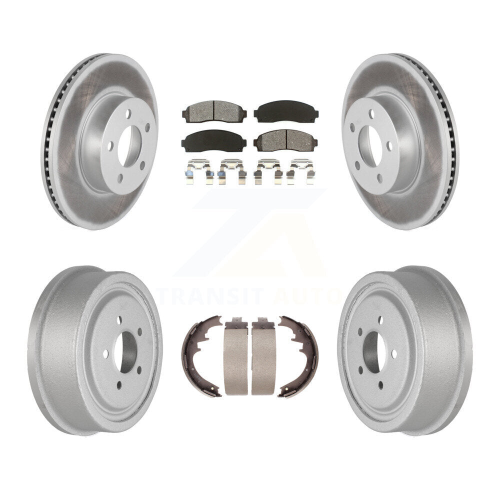 [Avant + Arrière] Kit de disque (revêtu) et plaquette (semi-métallique) de frein pour Ford Ranger Mazda B4000 avec 10" Diameter KGS-102196