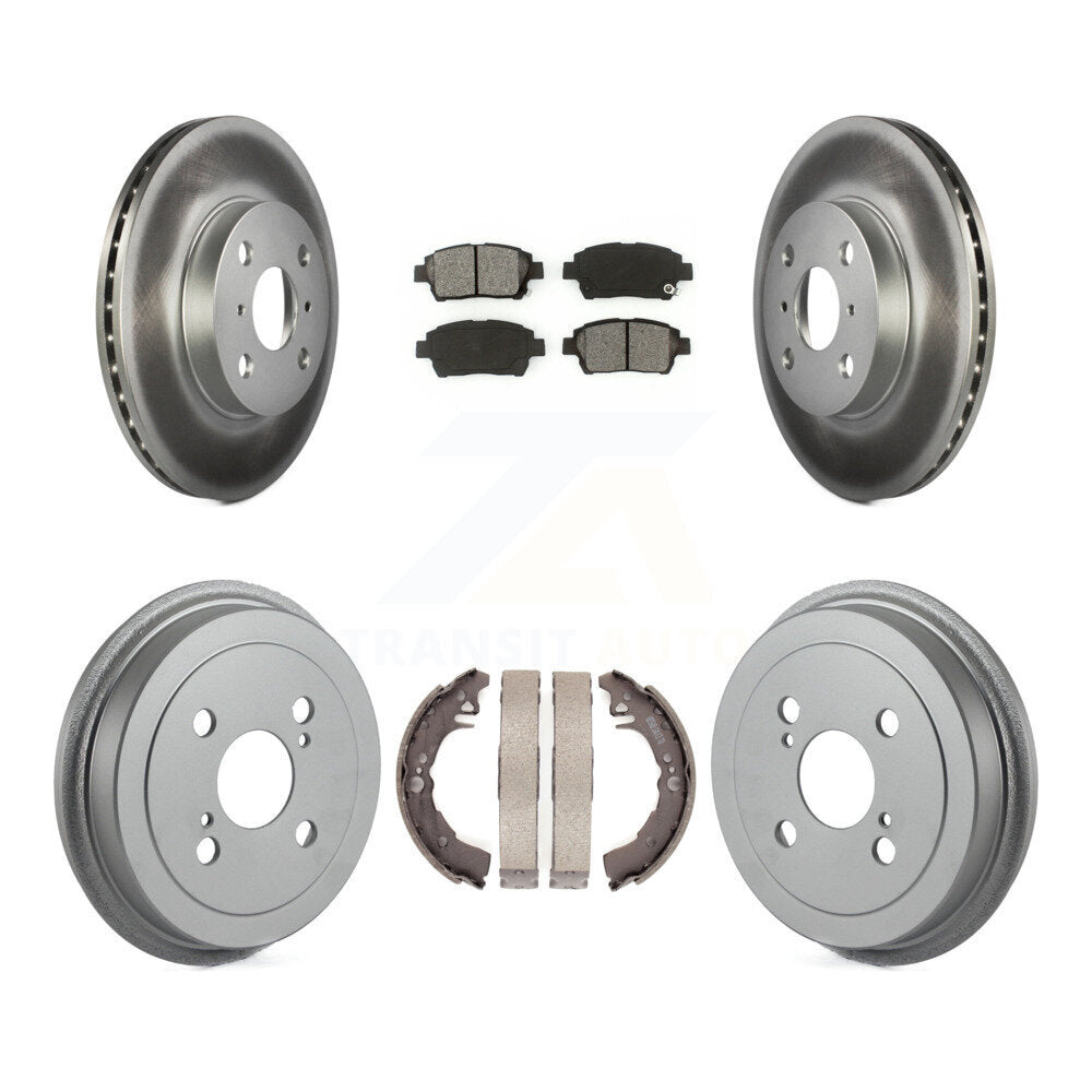[Avant + Arrière] Kit de disque (revêtu) et plaquette (semi-métallique) de frein pour 2001-2005 Toyota Echo KGS-102197