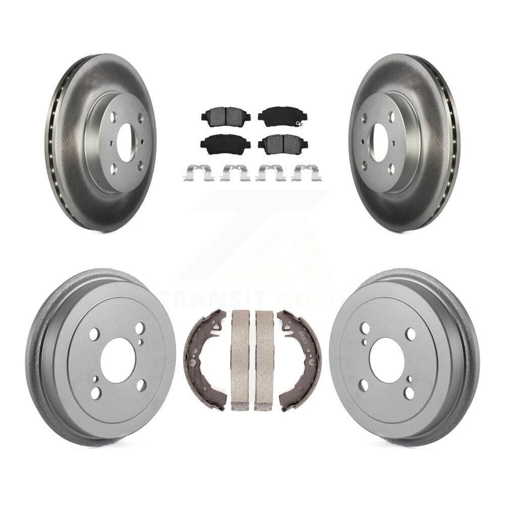 [Avant + Arrière] Kit de disque (revêtu) et plaquette (semi-métallique) de frein pour 2000 Toyota Echo From 08 00 KGS-102198