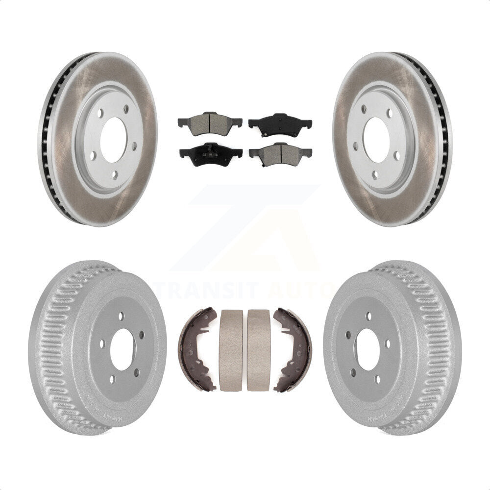 [Avant + Arrière] Kit de disque (revêtu) et plaquette (semi-métallique) de frein pour Dodge Chrysler Town & Country Grand Caravan KGS-102199 par Transit Auto