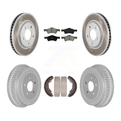 [Avant + Arrière] Kit de disque (revêtu) et plaquette (semi-métallique) de frein pour Dodge Chrysler Town & Country Grand Caravan KGS-102199 par Transit Auto