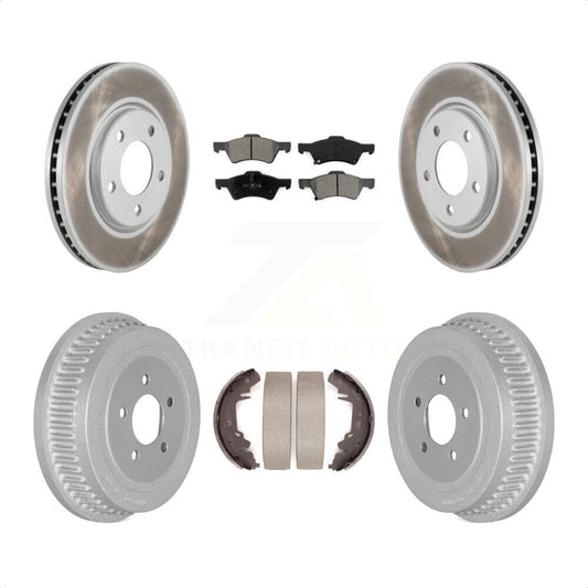 [Avant + Arrière] Kit de disque (revêtu) et plaquette (semi-métallique) de frein pour Dodge Chrysler Town & Country Grand Caravan KGS-102199 par Transit Auto