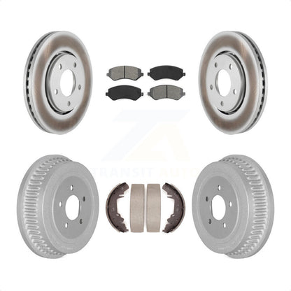 [Avant + Arrière] Kit de disque (revêtu) et plaquette (semi-métallique) de frein pour Dodge Chrysler Town & Country Grand Caravan Voyager KGS-102200 par Transit Auto