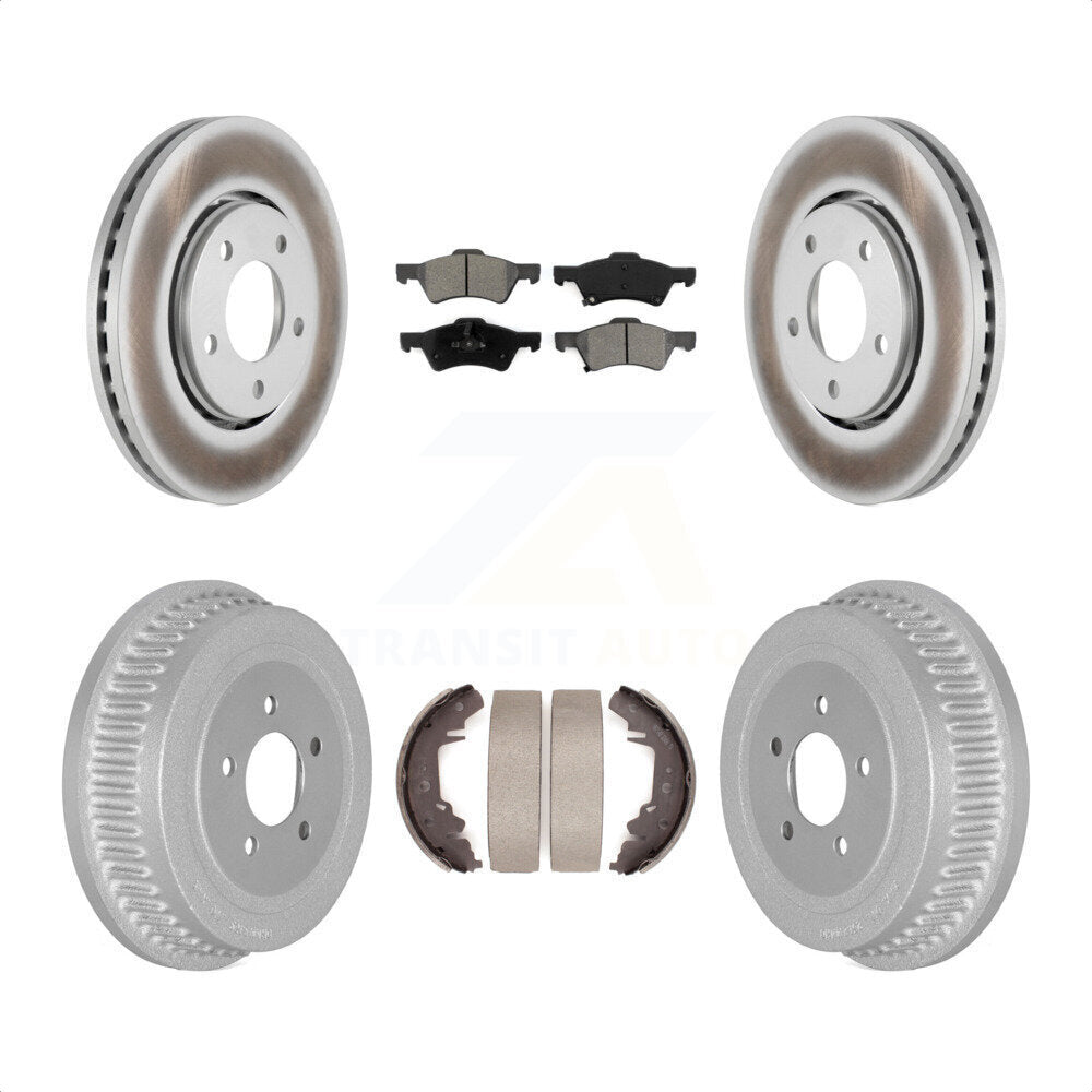[Avant + Arrière] Kit de disque (revêtu) et plaquette (semi-métallique) de frein pour Dodge Caravan Chrysler Voyager KGS-102201 par Transit Auto