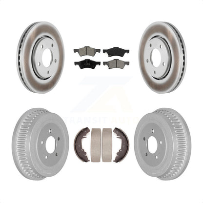 [Avant + Arrière] Kit de disque (revêtu) et plaquette (semi-métallique) de frein pour Dodge Caravan Chrysler Voyager KGS-102201 par Transit Auto