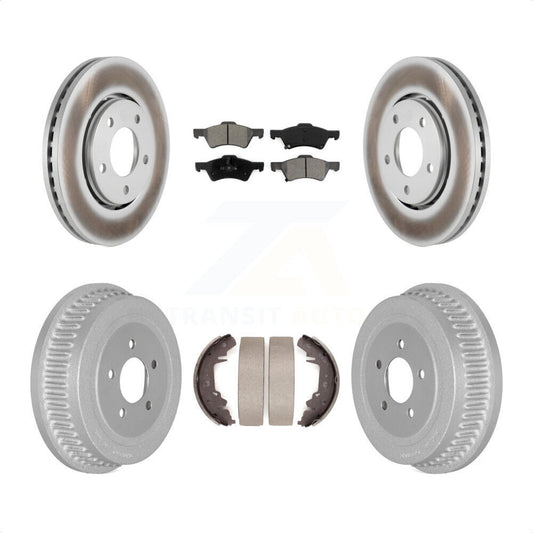 [Avant + Arrière] Kit de disque (revêtu) et plaquette (semi-métallique) de frein pour Dodge Caravan Chrysler Voyager KGS-102201 par Transit Auto