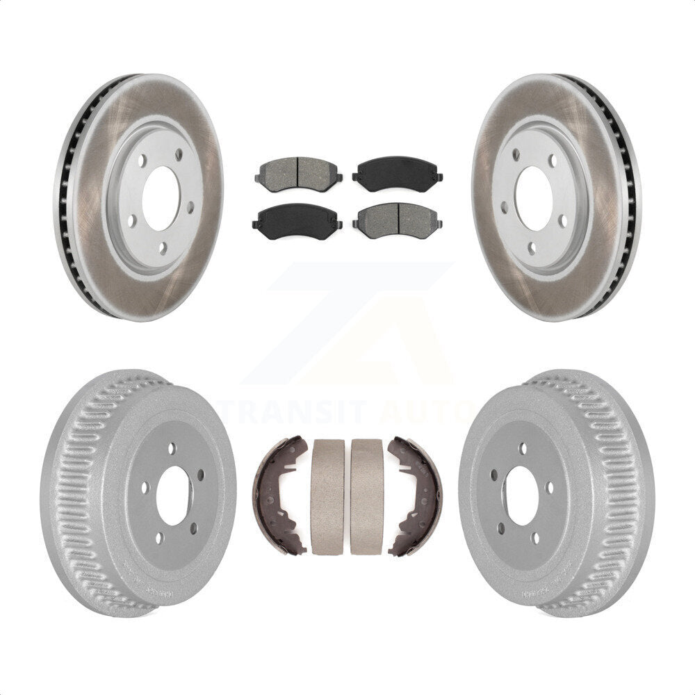 [Avant + Arrière] Kit de disque (revêtu) et plaquette (semi-métallique) de frein pour Dodge Grand Caravan Chrysler Voyager KGS-102202 par Transit Auto