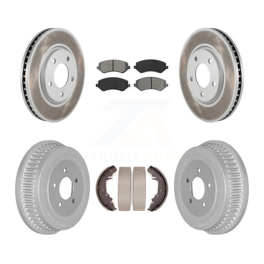 [Avant + Arrière] Kit de disque (revêtu) et plaquette (semi-métallique) de frein pour Dodge Grand Caravan Chrysler Voyager KGS-102202 par Transit Auto
