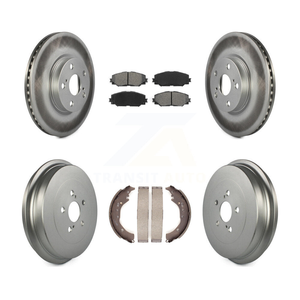 [Avant + Arrière] Kit de disque (revêtu) et plaquette (semi-métallique) de frein pour Toyota Corolla KGS-102203