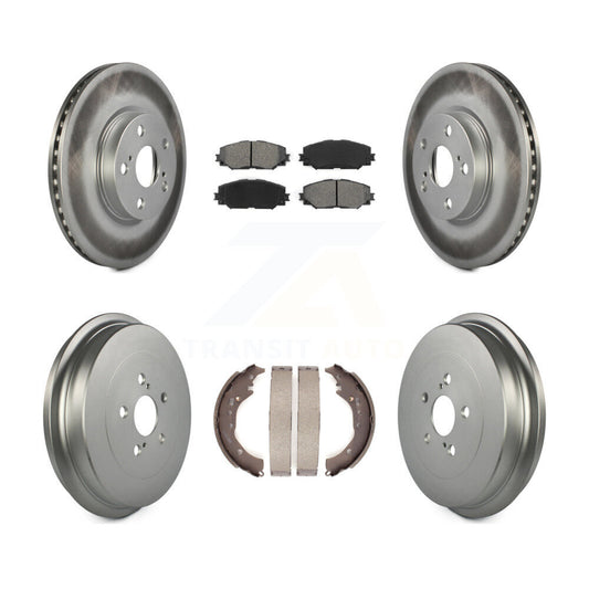 [Avant + Arrière] Kit de disque (revêtu) et plaquette (semi-métallique) de frein pour Toyota Corolla KGS-102203