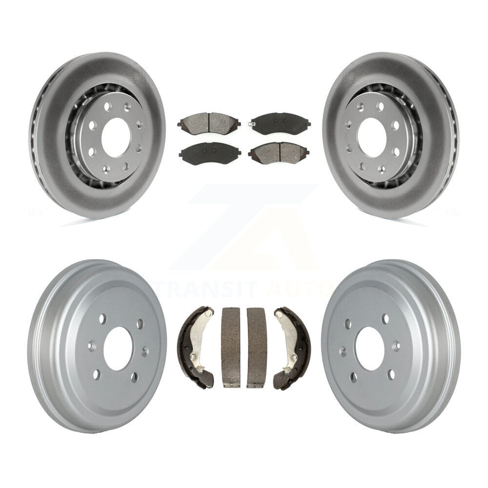 [Avant + Arrière] Kit de disque (revêtu) et plaquette (semi-métallique) de frein pour Chevrolet Aveo Spark Aveo5 Pontiac G3 Suzuki Wave Wave5 Swift+ KGS-102205