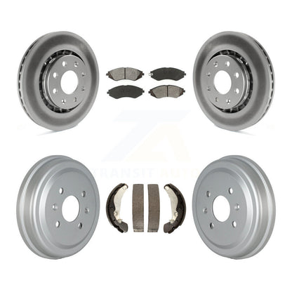 [Avant + Arrière] Kit de disque (revêtu) et plaquette (semi-métallique) de frein pour Chevrolet Aveo Spark Aveo5 Pontiac G3 Suzuki Wave Wave5 Swift+ KGS-102205