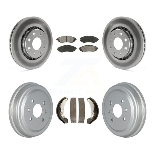 [Avant + Arrière] Kit de disque (revêtu) et plaquette (semi-métallique) de frein pour Chevrolet Aveo Spark Aveo5 Pontiac G3 Suzuki Wave Wave5 Swift+ KGS-102205