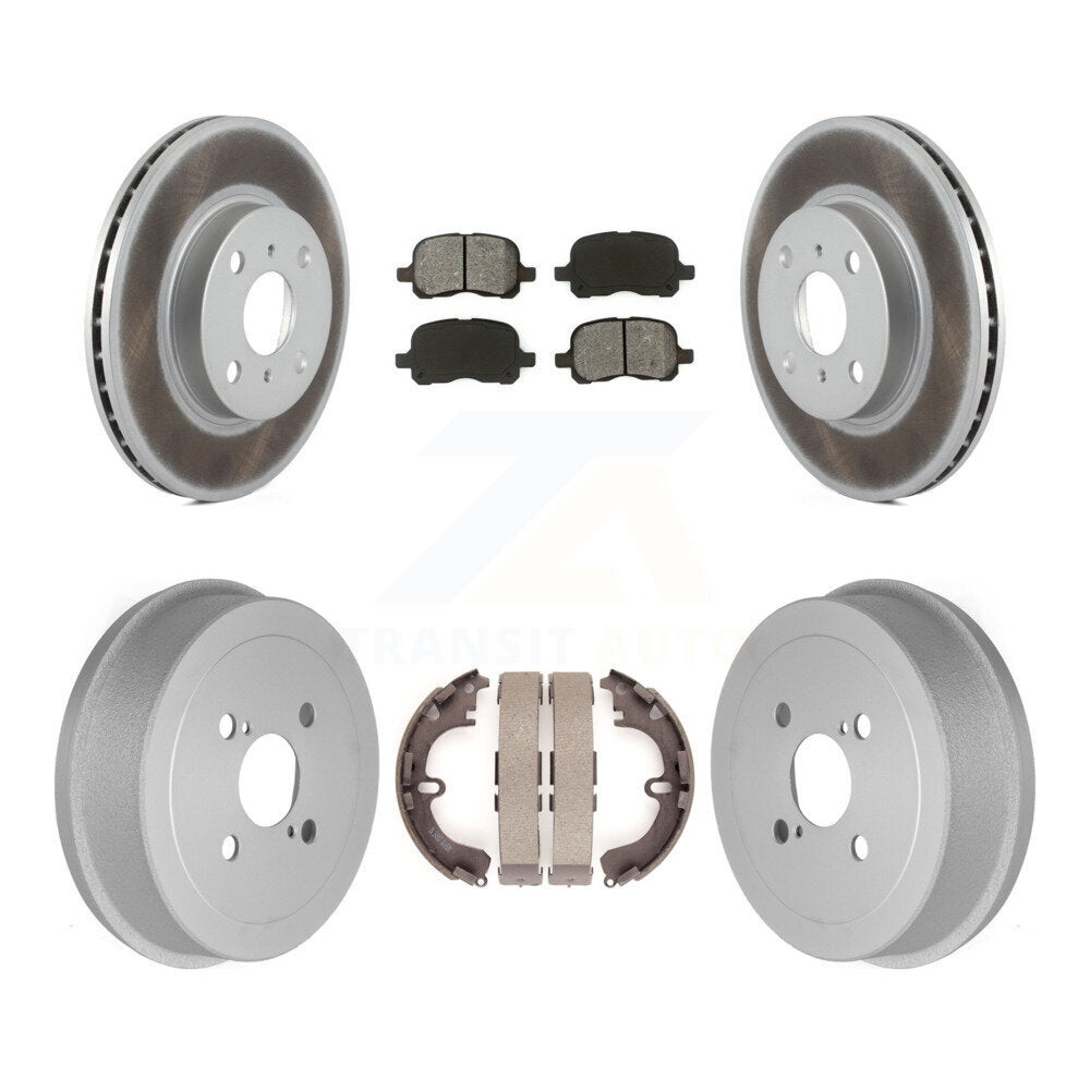 [Avant + Arrière] Kit de disque (revêtu) et plaquette (semi-métallique) de frein pour Toyota Corolla Chevrolet Prizm KGS-102206