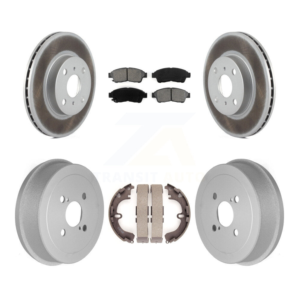[Avant + Arrière] Kit de disque (revêtu) et plaquette (semi-métallique) de frein pour 1993-1997 Toyota Corolla Geo Prizm KGS-102207