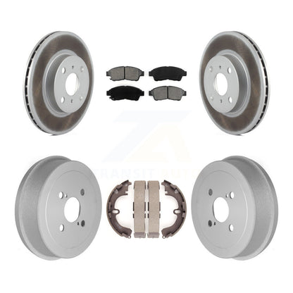 [Avant + Arrière] Kit de disque (revêtu) et plaquette (semi-métallique) de frein pour 1993-1997 Toyota Corolla Geo Prizm KGS-102207