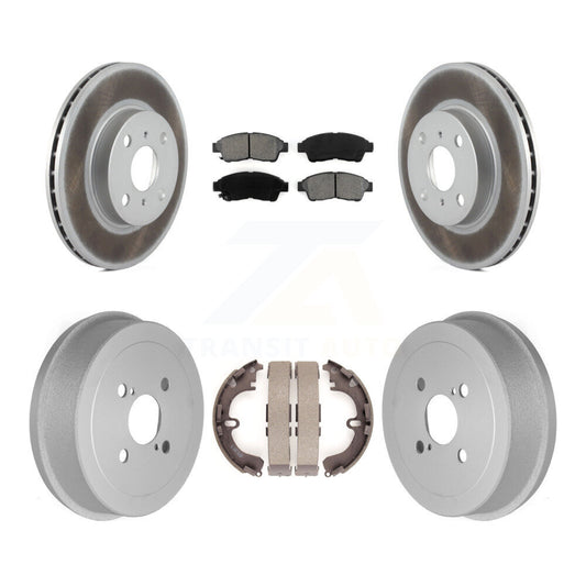 [Avant + Arrière] Kit de disque (revêtu) et plaquette (semi-métallique) de frein pour 1993-1997 Toyota Corolla Geo Prizm KGS-102207