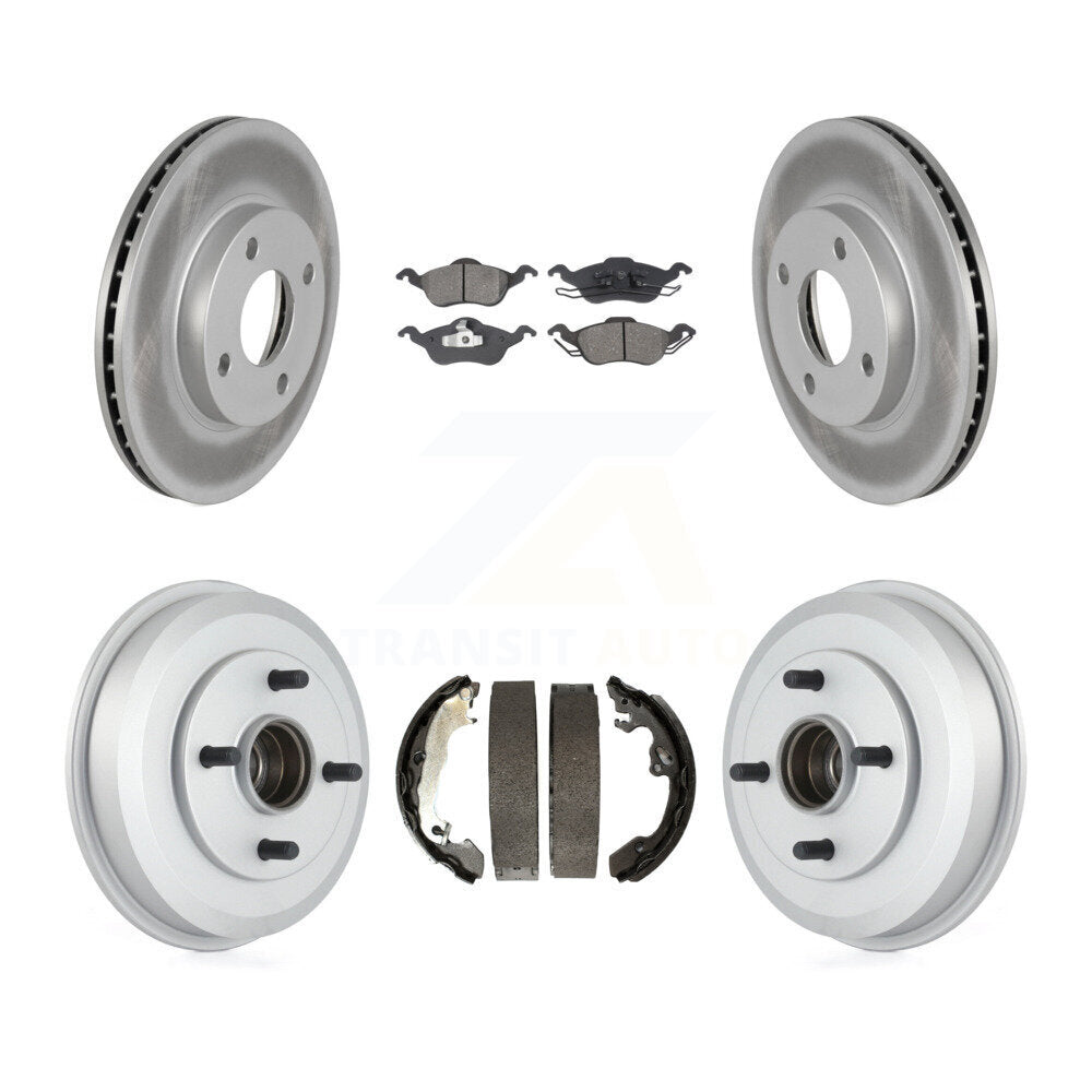[Avant + Arrière] Kit de disque (revêtu) et plaquette (semi-métallique) de frein pour Ford Focus Wheel Bearing Includes KGS-102208