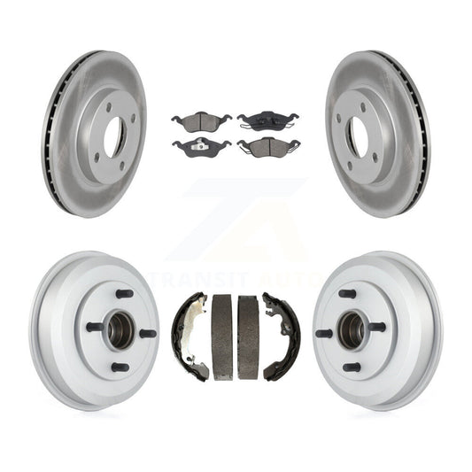 [Avant + Arrière] Kit de disque (revêtu) et plaquette (semi-métallique) de frein pour Ford Focus Wheel Bearing Includes KGS-102208