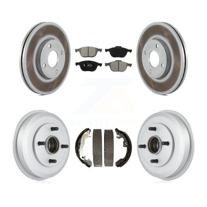 [Avant + Arrière] Kit de disque (revêtu) et plaquette (semi-métallique) de frein pour 2005-2007 Ford Focus Wheel Bearing Includes KGS-102209
