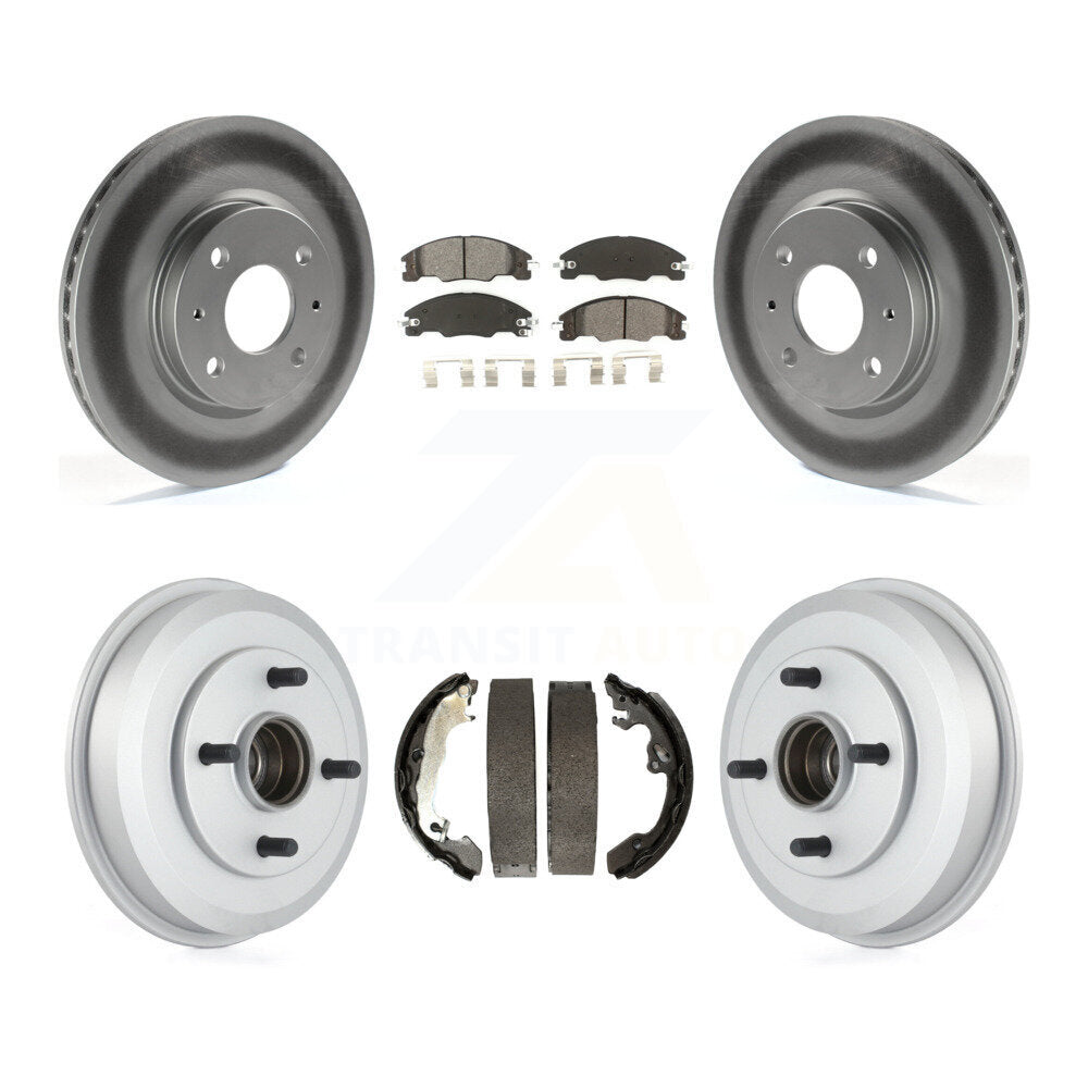 [Avant + Arrière] Kit de disque (revêtu) et plaquette (semi-métallique) de frein pour 2008 Ford Focus Wheel Bearing Includes KGS-102211