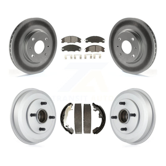 [Avant + Arrière] Kit de disque (revêtu) et plaquette (semi-métallique) de frein pour 2008 Ford Focus Wheel Bearing Includes KGS-102211