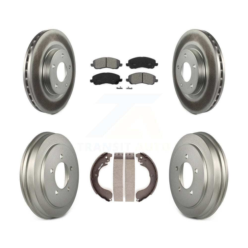 [Avant + Arrière] Kit de disque (revêtu) et plaquette (semi-métallique) de frein pour Jeep Patriot Compass Dodge Caliber Chrysler Sebring Avenger KGS-102214