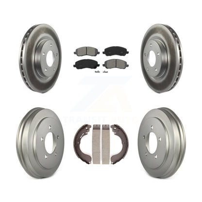 [Avant + Arrière] Kit de disque (revêtu) et plaquette (semi-métallique) de frein pour Jeep Patriot Compass Dodge Caliber Chrysler Sebring Avenger KGS-102214