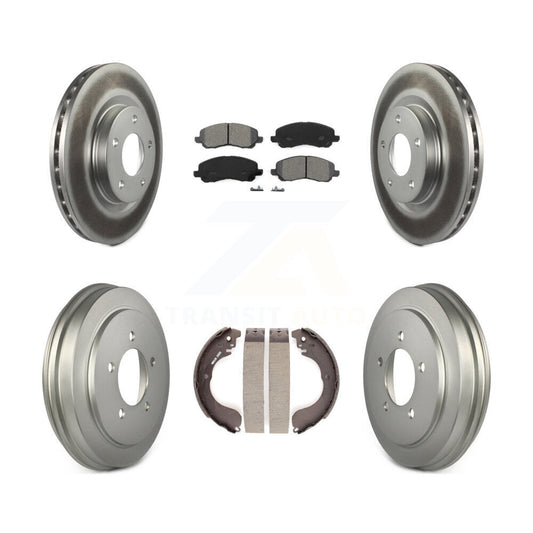 [Avant + Arrière] Kit de disque (revêtu) et plaquette (semi-métallique) de frein pour Jeep Patriot Compass Dodge Caliber Chrysler Sebring Avenger KGS-102214