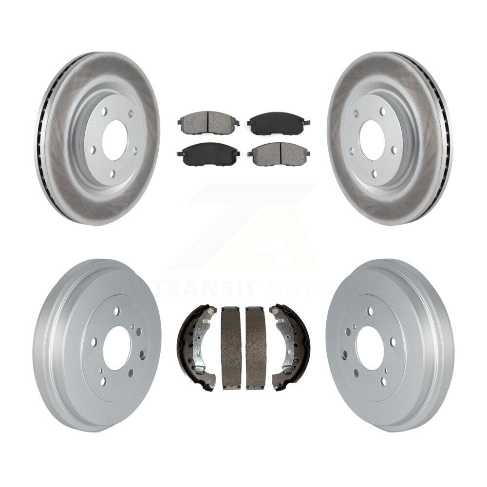 [Avant + Arrière] Kit de disque (revêtu) et plaquette (semi-métallique) de frein pour 2017-2019 Nissan Sentra Turbocharged KGS-102216