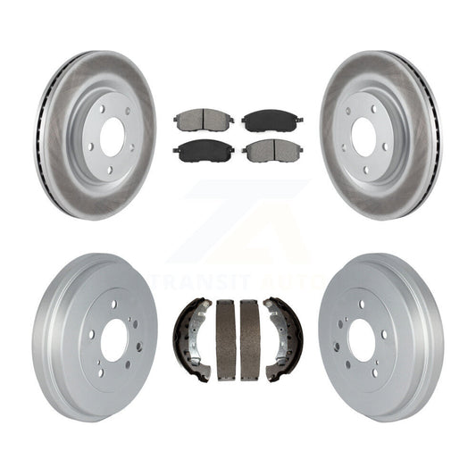 [Avant + Arrière] Kit de disque (revêtu) et plaquette (semi-métallique) de frein pour 2017-2019 Nissan Sentra Turbocharged KGS-102216