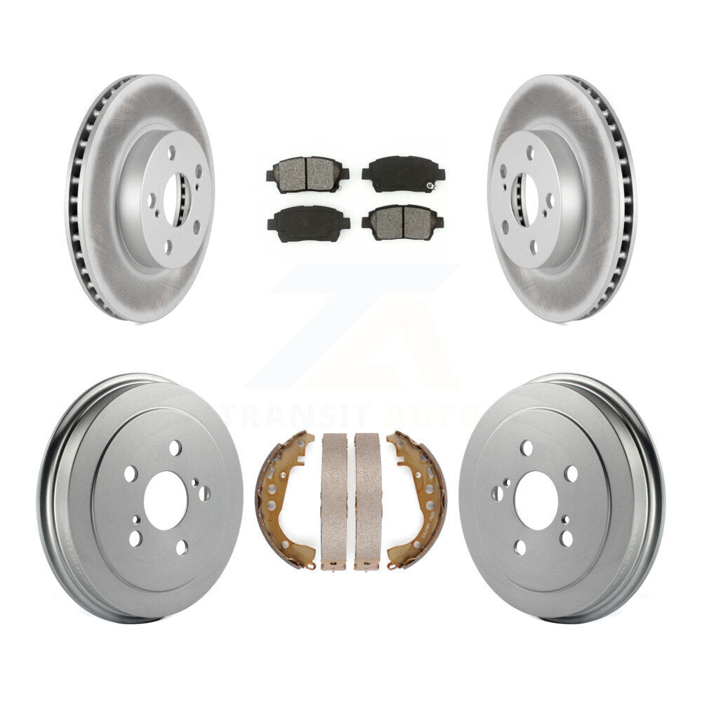 [Avant + Arrière] Kit de disque (revêtu) et plaquette (semi-métallique) de frein pour 2004-2008 Toyota Prius KGS-102218