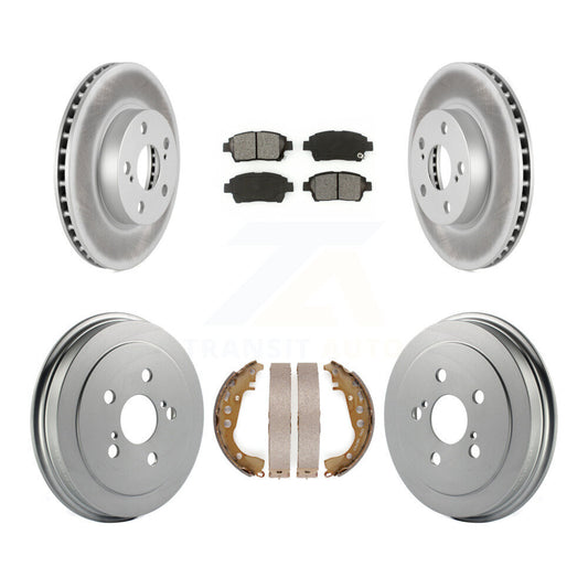 [Avant + Arrière] Kit de disque (revêtu) et plaquette (semi-métallique) de frein pour 2004-2008 Toyota Prius KGS-102218