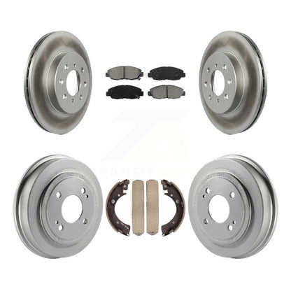 [Avant + Arrière] Kit de disque (revêtu) et plaquette (semi-métallique) de frein pour Honda Civic Acura EL KGS-102221