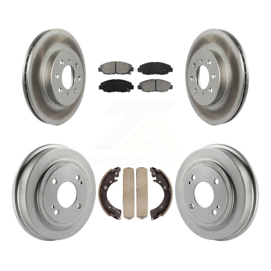 [Avant + Arrière] Kit de disque (revêtu) et plaquette (semi-métallique) de frein pour Honda Civic Acura EL KGS-102221