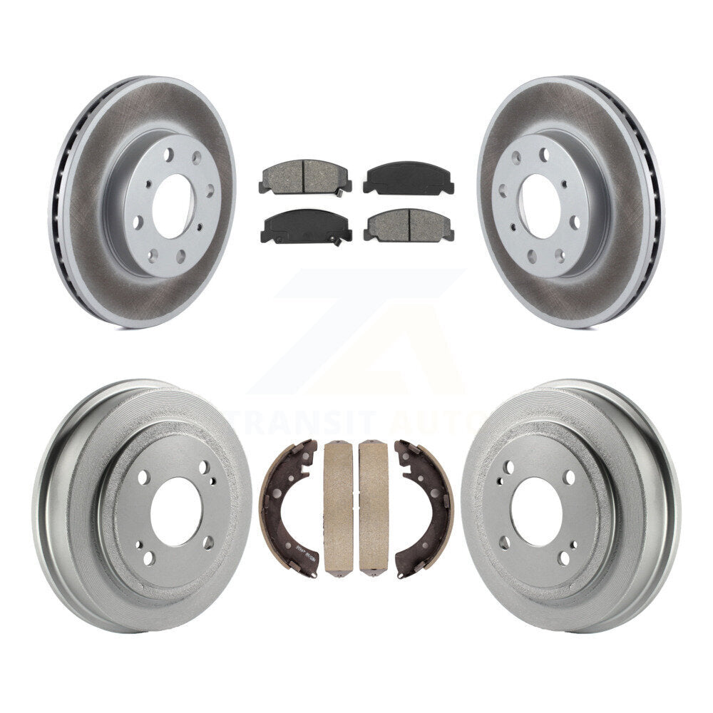 [Avant + Arrière] Kit de disque (revêtu) et plaquette (semi-métallique) de frein pour Honda Civic KGS-102222