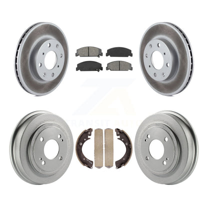 [Avant + Arrière] Kit de disque (revêtu) et plaquette (semi-métallique) de frein pour Honda Civic KGS-102222