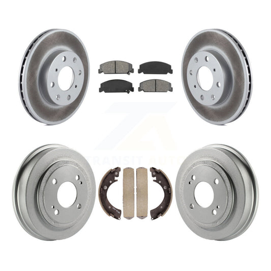 [Avant + Arrière] Kit de disque (revêtu) et plaquette (semi-métallique) de frein pour Honda Civic KGS-102222