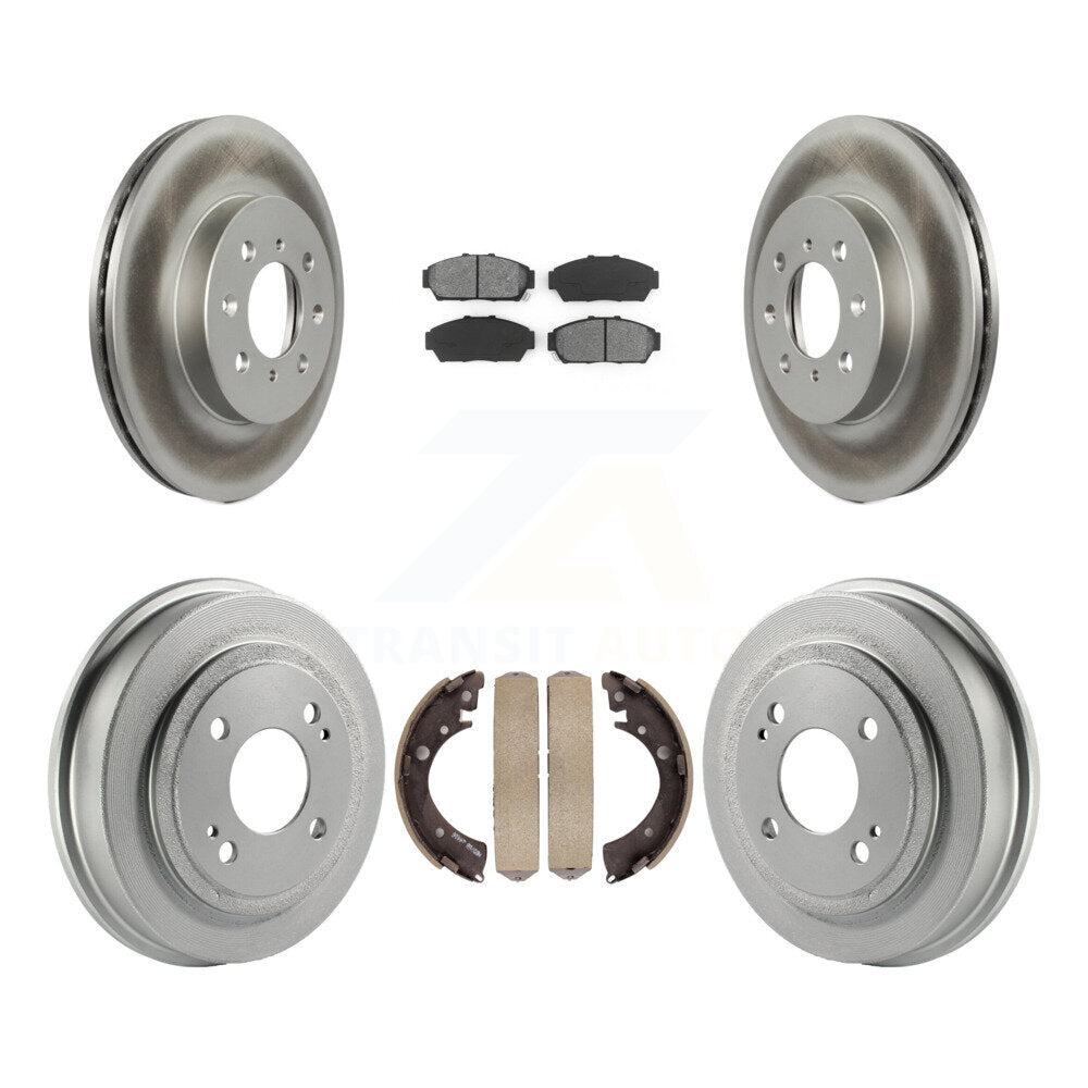 [Avant + Arrière] Kit de disque (revêtu) et plaquette (semi-métallique) de frein pour Honda Civic KGS-102223