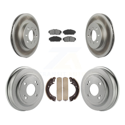 [Avant + Arrière] Kit de disque (revêtu) et plaquette (semi-métallique) de frein pour Honda Civic KGS-102223