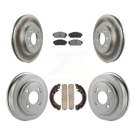 [Avant + Arrière] Kit de disque (revêtu) et plaquette (semi-métallique) de frein pour Honda Civic KGS-102223