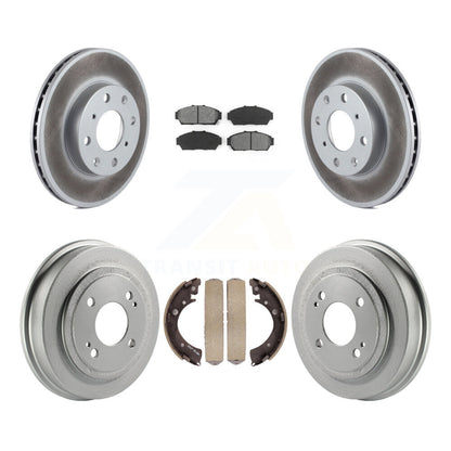 [Avant + Arrière] Kit de disque (revêtu) et plaquette (semi-métallique) de frein pour 1994-1995 Honda Civic EX avec Sedan Automatic transmission Non-ABS KGS-102224