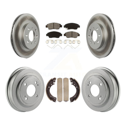 [Avant + Arrière] Kit de disque (revêtu) et plaquette (semi-métallique) de frein pour 2007-2008 Honda Fit KGS-102225
