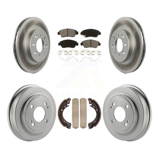 [Avant + Arrière] Kit de disque (revêtu) et plaquette (semi-métallique) de frein pour 2007-2008 Honda Fit KGS-102225