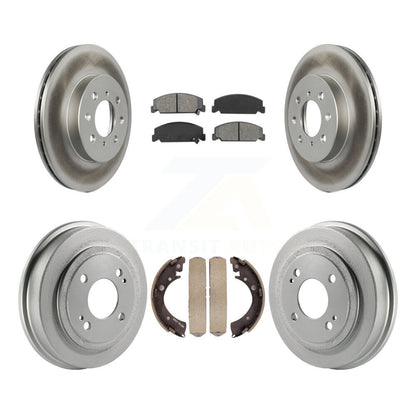 [Avant + Arrière] Kit de disque (revêtu) et plaquette (semi-métallique) de frein pour 1997 Honda Civic LX avec 4-Wheel ABS KGS-102226
