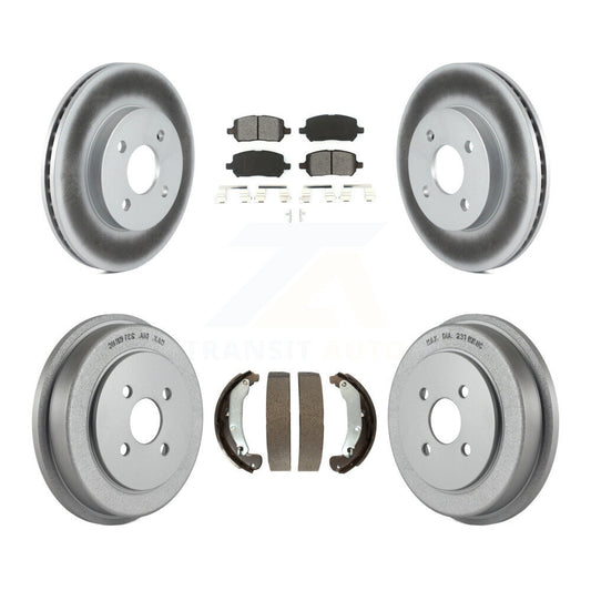 [Avant + Arrière] Kit de disque (revêtu) et plaquette (semi-métallique) de frein pour Chevrolet Cobalt Saturn Ion Pontiac Pursuit KGS-102228